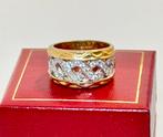 Exclusieve 18 karaat gouden ring 14,9gram met 38 diamanten!, 18 tot 19, Ophalen of Verzenden, Dame of Heer, Met edelsteen
