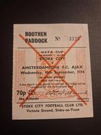 TICKET 74/5 UEFA Stoke City v Ajax, Ophalen of Verzenden, Ajax, Overige typen