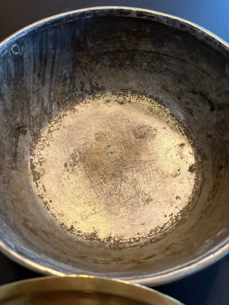 Antieke Koperen Pan met Deksel, Ophalen of Verzenden, Gebruikt, Overige materialen, Kookpan of Snelkookpan