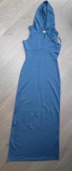 Te koop: Lange jurk met capuchon van HENNES Collection MT:38, Maat 38/40 (M), Blauw, Ophalen of Verzenden, Zo goed als nieuw