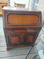Klassieke houten secretaire met lederen blad, Huis en Inrichting, Kasten | Secretaires, Ophalen