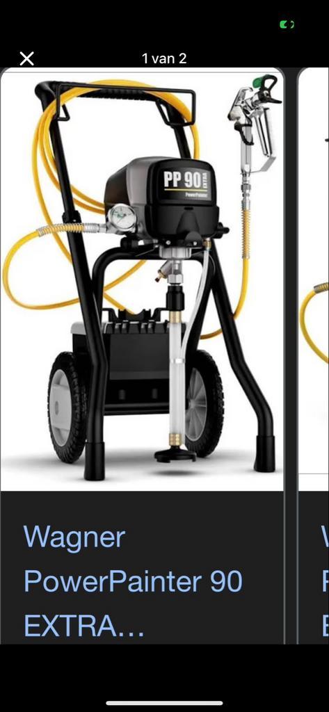 Wagner PowerPainter 90 Verfspuitmachine, Doe-het-zelf en Verbouw, Schildersmaterialen, Gebruikt, Verfspuit of Verfpomp, Ophalen