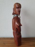 Te koop mooi antiek Afrikaans houten beeld moeder en kind, Antiek en Kunst, Ophalen of Verzenden