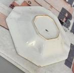 Vintage keramiek grote asbak libelle 23 centimeter wit, Gebruikt, Ophalen of Verzenden, H, H