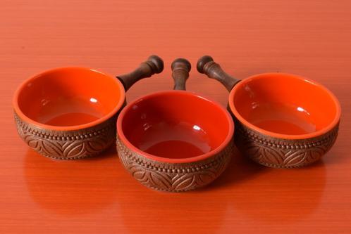 Set van 3 retro vintage kunststof jaren 70 Emsa schaaltjes, Huis en Inrichting, Keuken | Servies, Zo goed als nieuw, Schaal of Schalen