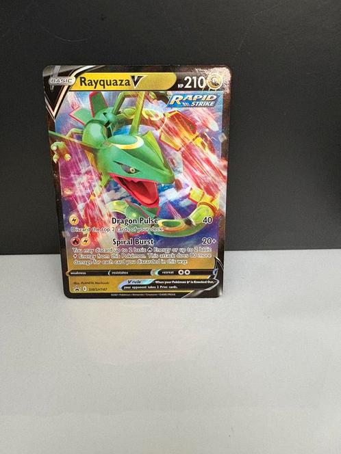 Rayquaza v, Hobby en Vrije tijd, Verzamelkaartspellen | Pokémon, Zo goed als nieuw, Meerdere kaarten, Foil, Ophalen of Verzenden