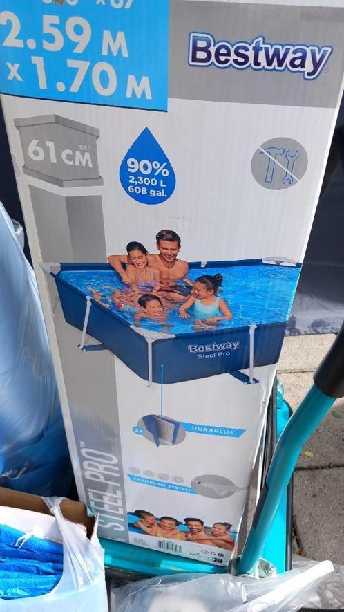 Zwembad  met toebehoren, Tuin en Terras, Zwembaden, Gebruikt, Opzetzwembad, Minder dan 80 cm, 200 tot 400 cm, Minder dan 200 cm