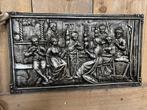 Antiek Metalen Tableau - Religieuze Scène, Antiek en Kunst, Ophalen of Verzenden