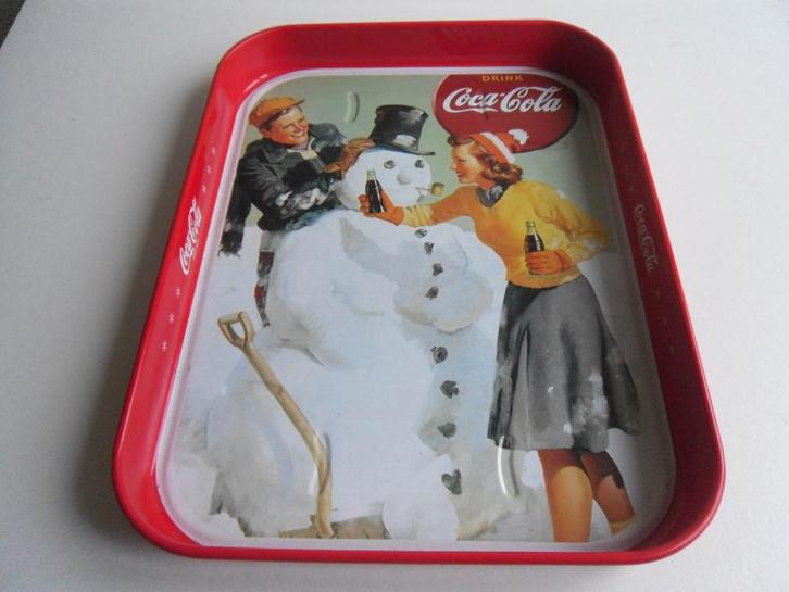 Nieuw Coca Cola dienblad sneeuwpop met jongen/meisje L28xB21, Verzamelen, Merken en Reclamevoorwerpen, Nieuw, Ophalen of Verzenden
