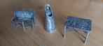 3 ZILVEREN MINIATUREN IN GAVE STAAT . AFM. 4 X 5 CM BANKJE 4, Ophalen of Verzenden