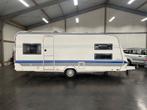 Hobby 540 Caravan 6-persoons met voortent en luifel, 2 aparte bedden, Hobby, Kachel, Bedrijf