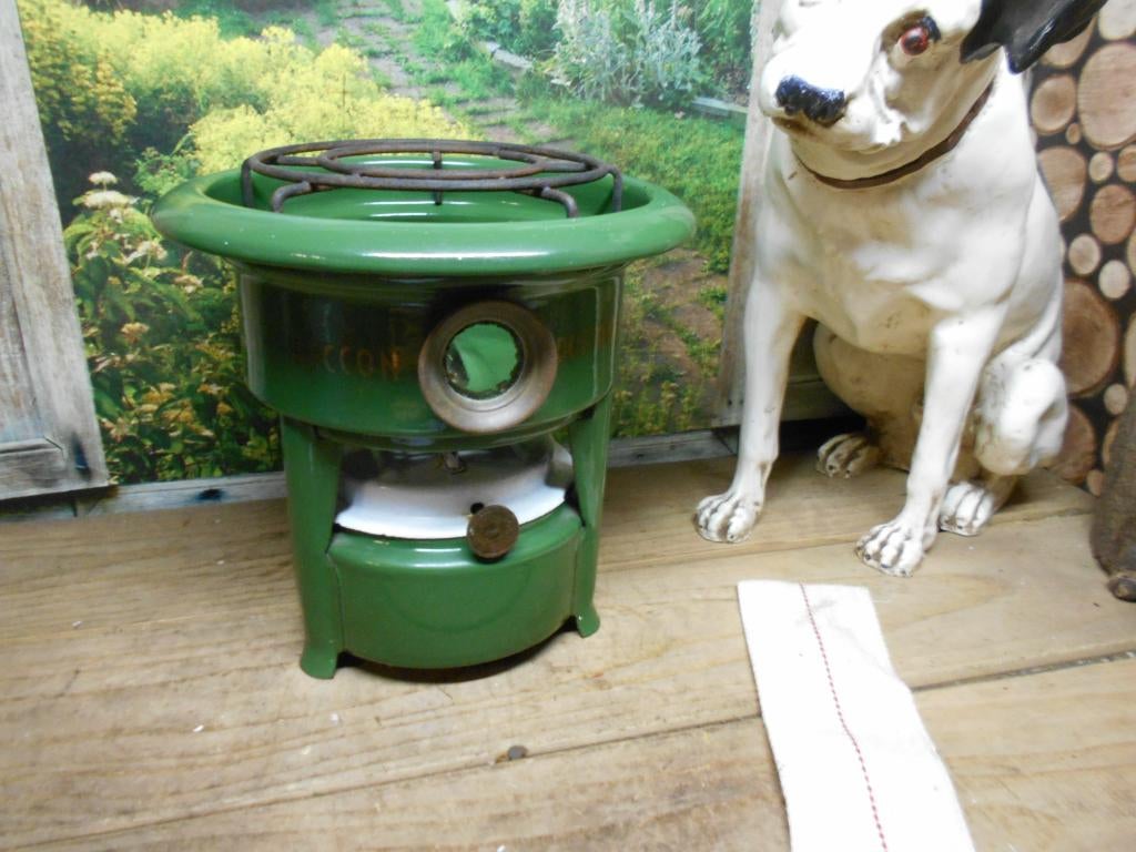 emaille donkergroen petroleumstel len oliestel len🔥, Ophalen of Verzenden