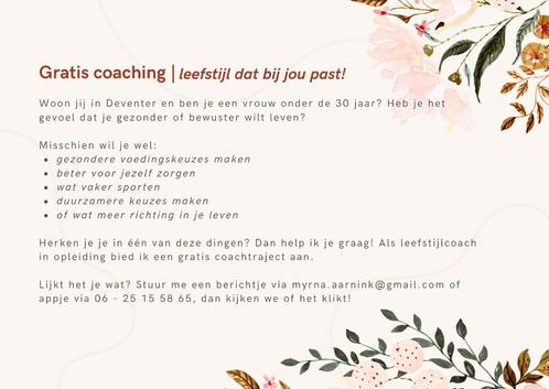 Gratis leefstijlcoachtraject, Sport en Fitness, Overige Sport en Fitness, Nieuw, Ophalen