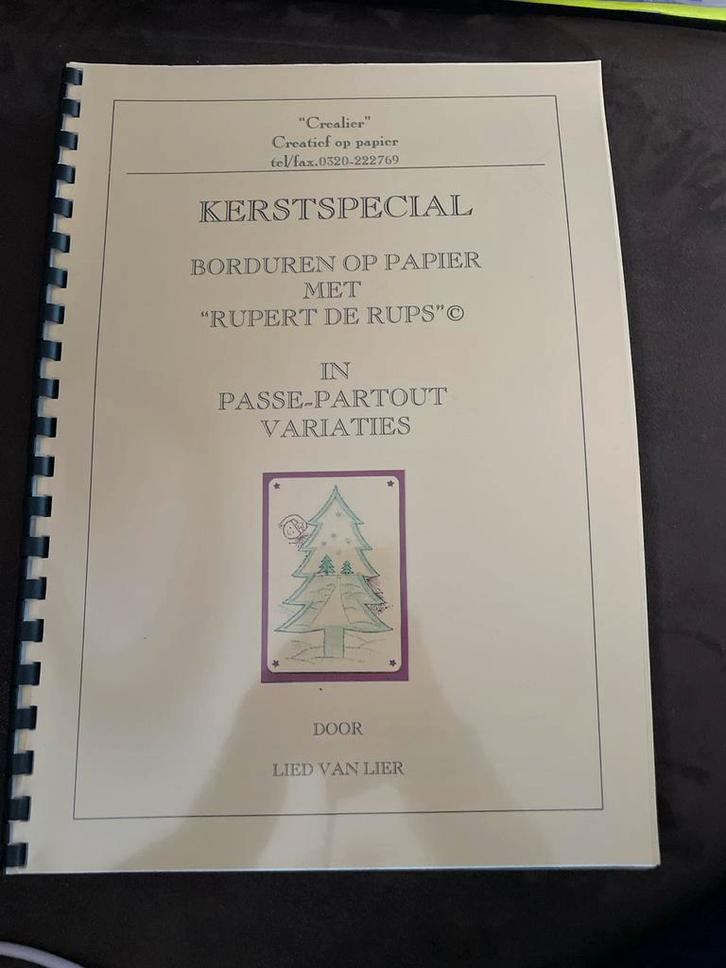 Kerstspecial Borduren op Papier - Lied van Lier - Rupert Rup, Hobby en Vrije tijd, Borduren en Borduurmachines, Gebruikt, Borduurpakket