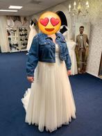 Trouwjurk, eventueel met accessoires, Kleding | Dames, Ophalen, Zo goed als nieuw, Wit, Trouwjurk