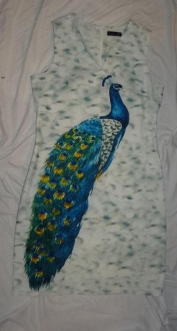 Leuke wit/blauw/groene SMASHED LEMON jurk beschikbaar voor biedingen