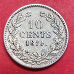 10 cent 1879. Zfr-., Postzegels en Munten, Munten | Nederland, Koning Willem III, Zilver, Ophalen of Verzenden, 10 cent