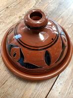 Originele Marokkaanse Tajine,bruin met zwart motief., Huis en Inrichting, Keuken | Potten en Pannen, Overige materialen, Overige typen