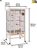 Houten kamer voliere, Dieren en Toebehoren, Vogels | Hokken en Kooien, Ophalen, Zo goed als nieuw, Vogelkooi