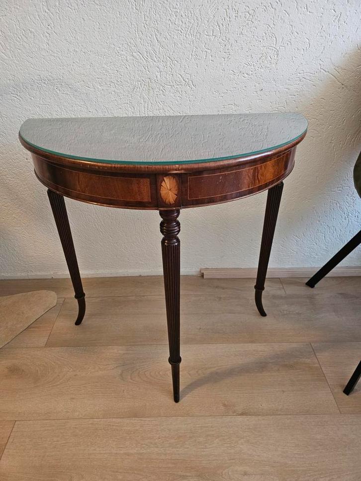 Antieke Demi-Lune Console Tafel - Klassiek Design, Antiek en Kunst, Antiek | Meubels | Tafels, Ophalen of Verzenden