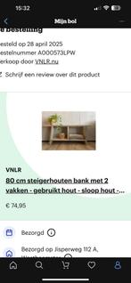 Steigerhouten  (hal) bankje, Ophalen of Verzenden, Nieuw, Hout