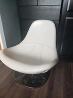 Ikea kuipstoel wit leer (Tirup), Huis en Inrichting, Ophalen, Gebruikt, Leer