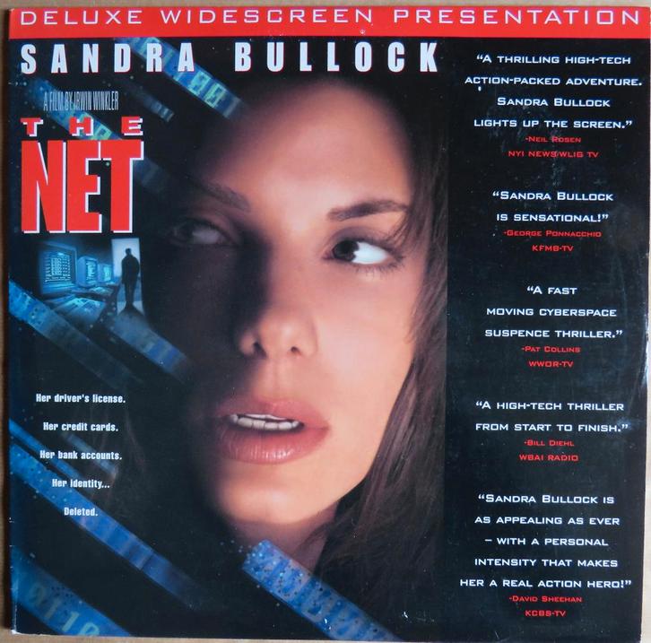 The Net Laserdisc, Cd's en Dvd's, Dvd's | Thrillers en Misdaad, Gebruikt, Actiethriller, Vanaf 12 jaar, Ophalen of Verzenden