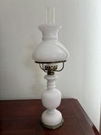 Lamp - vintage opaline glazen olielamp, Ophalen