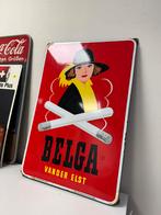 BELGA emaille reclamebord, Ophalen of Verzenden