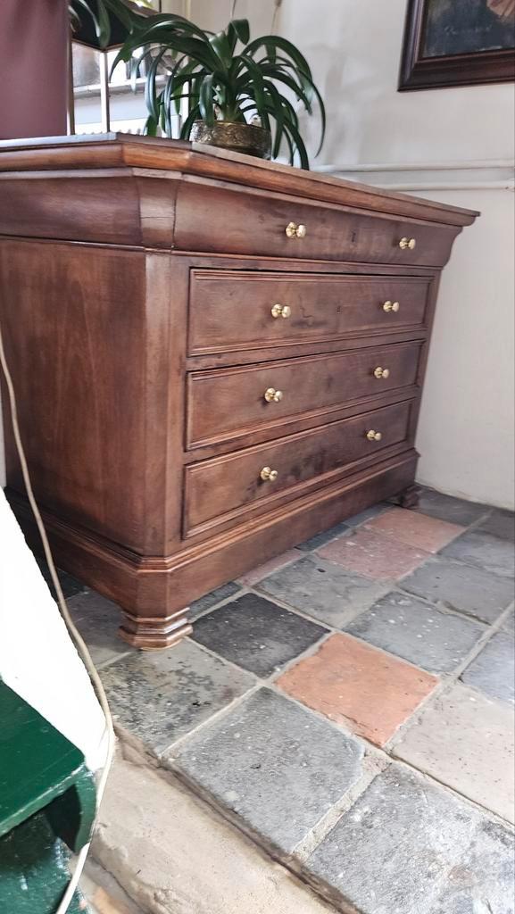 Ladekast Eiken/Mahonie Fineer, Huis en Inrichting, Kasten | Dressoirs, Gebruikt, 50 tot 100 cm, 50 tot 75 cm, Met lade(s), Eikenhout