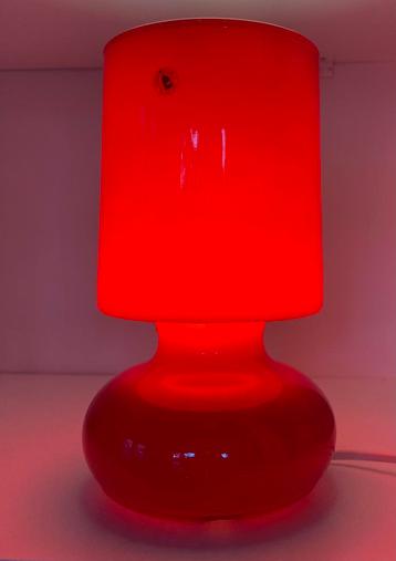 Rode Vintage 80s Ikea Lykta tafellamp beschikbaar voor biedingen