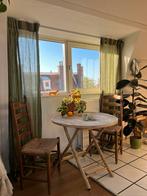 Ronde Opklapbare Bamboe Tuintafel, Ophalen, Zo goed als nieuw