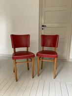 Vintage The Seaty Holland keukenstoelen, Huis en Inrichting, Stoelen, Ophalen, Gebruikt, Twee, Rood