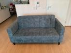 2 zits bank, blauw velvet fluweel, umix design Leen Bakker, Huis en Inrichting, 150 tot 200 cm, Tweepersoons, 75 tot 100 cm, Zo goed als nieuw