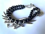 Armband Uno de 50 gothic zwart zilver, Ophalen of Verzenden, Zo goed als nieuw, Zwart, Zilver