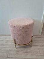 Roze poef, Ophalen of Verzenden, Gebruikt, Rond, Minder dan 50 cm
