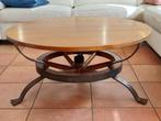 Salontafel met Wagenwiel Onderstel, Huis en Inrichting, Ophalen, Gebruikt, 50 tot 100 cm, Rond