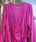 Super shiny paarse feest CURVY KERST jurk one size = 48/ 50, Verzenden, Paars, Maat 46/48 (XL) of groter, Nieuw