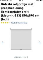Rolgordijn hxb 190x150 gamma kleurnr. 833 wit greepbediening, Huis en Inrichting, Stoffering | Gordijnen en Lamellen, Ophalen