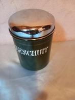 Donkergroen emaille B.K beschuitbus, Ophalen of Verzenden