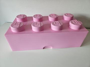 Lego brick opbergbox groot roze beschikbaar voor biedingen