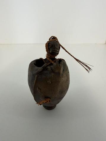 Bronzen beeld “JVD” – expressieve sculptuur (12  8  6 cm) beschikbaar voor biedingen