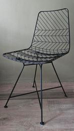 Zwarte draadstoel, Ophalen, Gebruikt, Zwart, Metaal