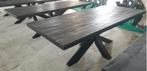 Eettafel recht | Zwart | Mangohout | 280x100cm