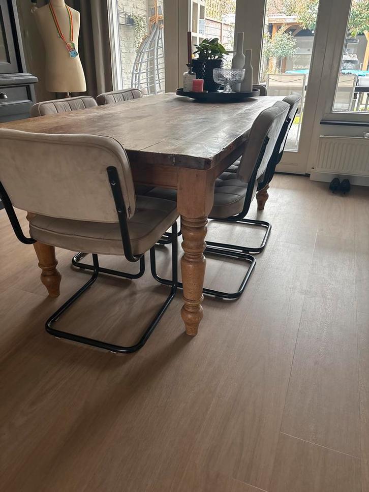 Oude boeren eettafel, Huis en Inrichting, Tafels | Eettafels, Gebruikt, 100 tot 150 cm, 150 tot 200 cm, Vijf personen of meer