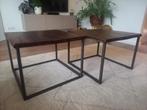 2 koloniale salontafels, Ophalen, Gebruikt, 50 tot 100 cm, Vierkant