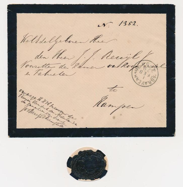 Envelop Dienst Koninklijk Huis 1879 - vanwege Prins Hendrik, Verzamelen, Koninklijk Huis en Royalty, Zo goed als nieuw, Overige typen