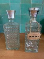 Vintage Jenever Flessen Set - Glas en Kristal Decoratie, Ophalen of Verzenden