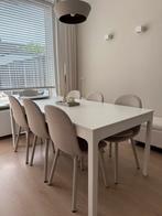 Eetkamer tafel wit, Huis en Inrichting, Tafels | Eettafels, Gebruikt, Vijf personen of meer, Rechthoekig, 50 tot 100 cm
