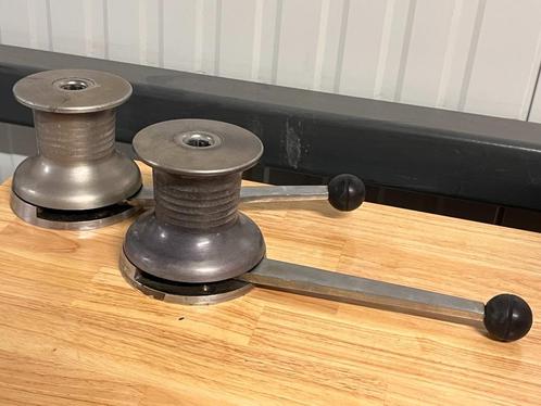 2 grote Gibb lieren met hendels 14 cm diameter, Watersport en Boten, Accessoires en Onderhoud, Gebruikt, Lijn of Blok, Ophalen of Verzenden